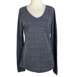 Poof LONG SLEEVE WOMEN'S V-NECK TUNIC TOP WITH OPEN BACK‎